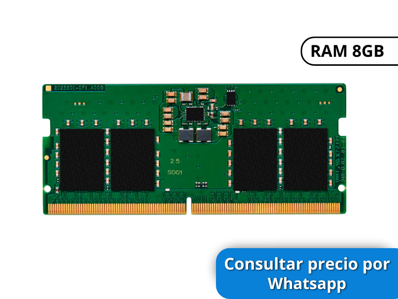 MEMORIA RAM KINGSTON DDR5 8GB 5600MTS SODIMM KCP556SS6-8